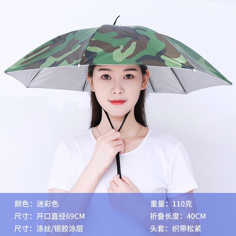Picture of Sunscreen Hat Umbrella 69 Large Head-Mounted Umbrella Stand Umbrella Hat Rainbow Advertising Umbrella Umbrella Fishing Umbrella Fishing Hat