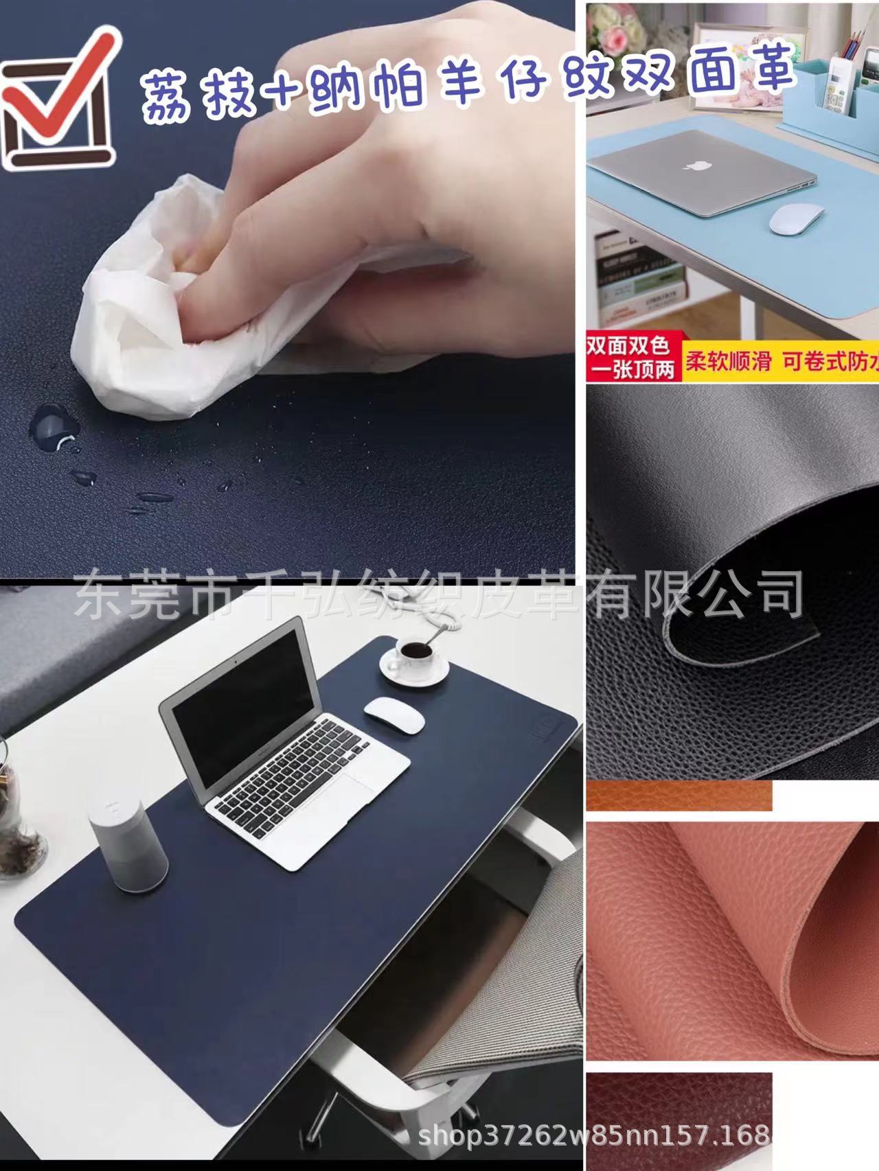 1.8mm Same Color and Same Base Double-Sided Litchi Pattern Pvc Artificial Leather Waterproof Luggage Handbags Sofa Outdoor Cushion Leather