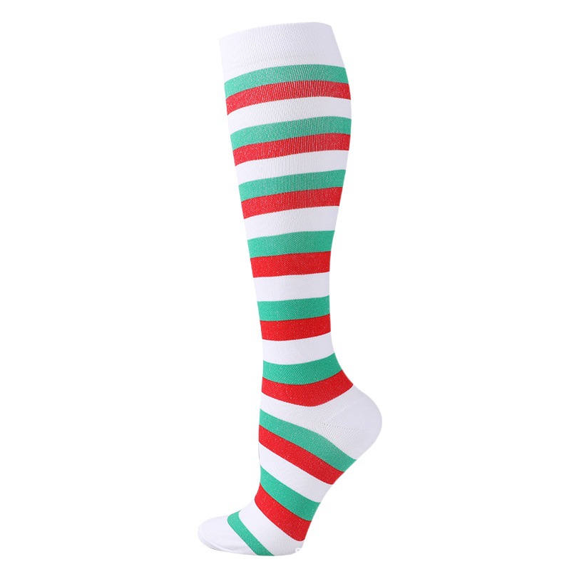 Christmas Compression Socks, Outdoor Casual Calf Socks, Running Fitness Sports Socks, Christmas Tree Socks, Sweat-Absorbent and Odor-Resistant