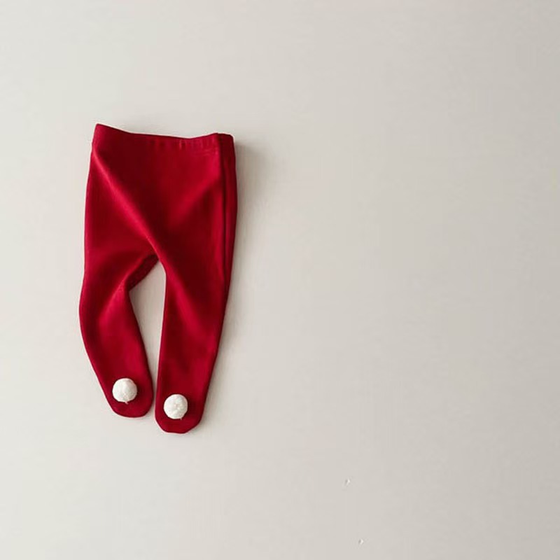 Picture of Korean-Style Baby Christmas Outfit for Autumn and Winter, Infant and Toddler One-Piece Fleece-Lined Thickened Romper for Warmth