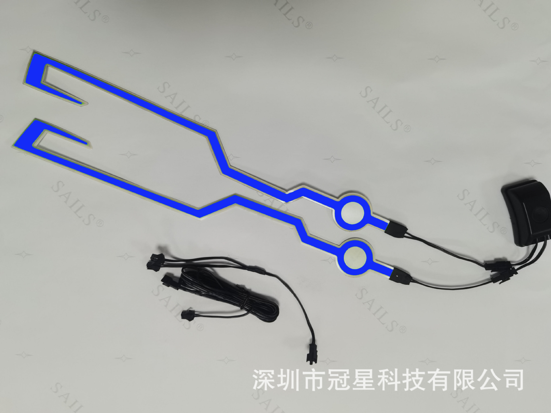 Picture of Motorcycle Helmet Cold Light Strip Helmet Decoration Adhesive Light Strip