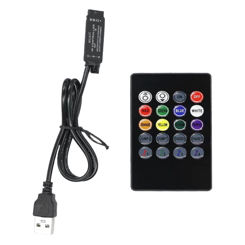 Wireless infrared remote control rgb light with remote controller 20 key music remote control light bar music controller