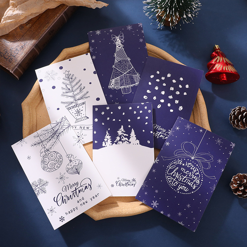 Christmas Greeting Card Creative Retro Gift Thank You Card Amazon Wholesale 6 Pieces Including Envelope Holiday Birthday Card