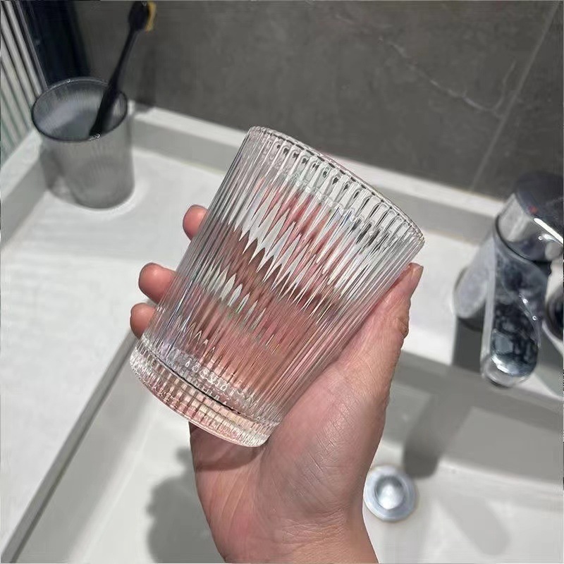 Picture of Hotel Hotel Guest Room Glass Mouthwash Cup Restaurant Vertical Pattern Water Cup Beer Cup Commercial Household Tea Cup Thick Glass