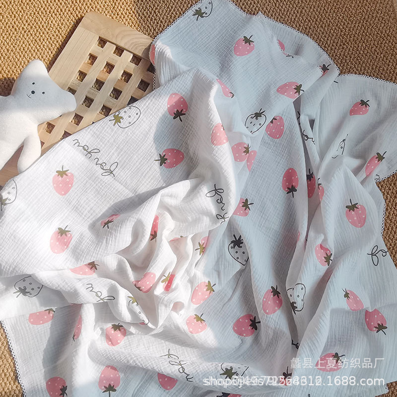 Picture of Baby's 2-layer Summer Thin Cotton Candy Quilt Baby's Air-conditioning Quilt Gauze Soft Summer Blanket Children's Towel Quilt