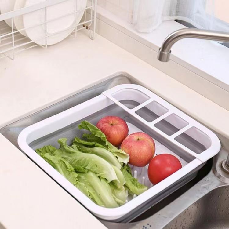 Picture of Foldable draining bowl rack new kitchen tableware storage rack multi-functional sink draining rack drying rack