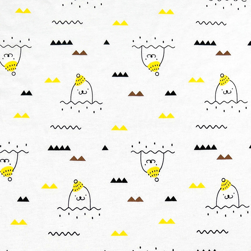 Picture of Baby Fabric 40S Cotton Printed Cotton Wool Knitted Double-sided Fabric Fabric Home Clothes Baby Clothes Fabric