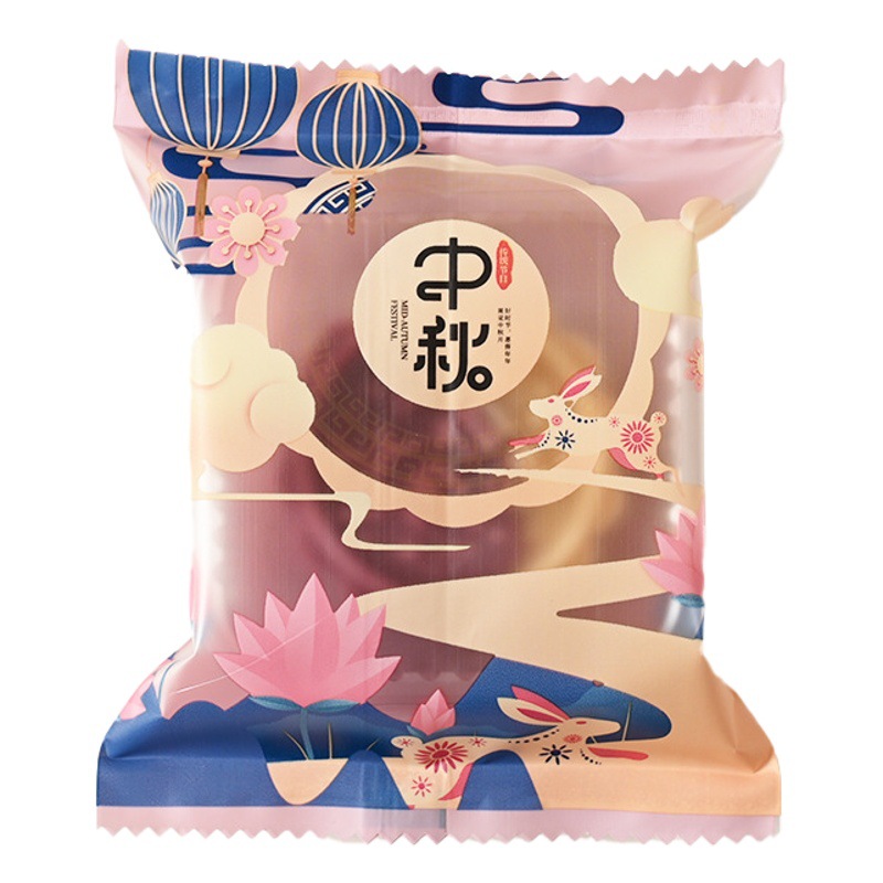2025 new translucent frosted mid-autumn moon cake packaging bag ice skin baking souffle machine sealed bag wholesale