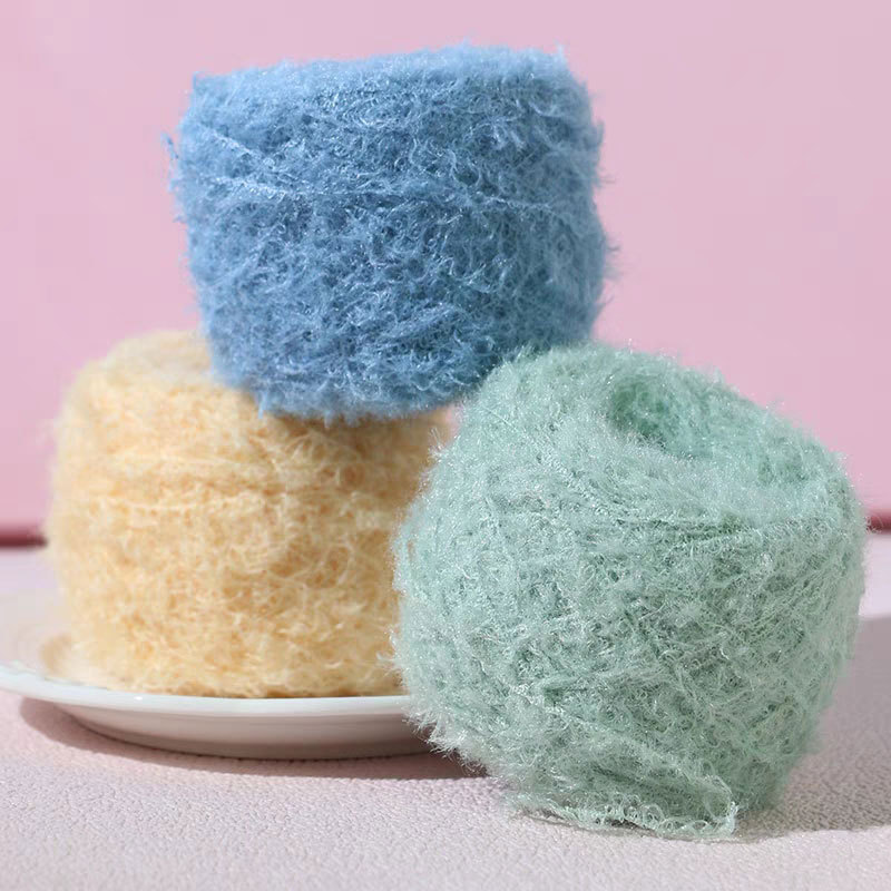 Sheep shearing Feather wool ball hand-woven home wear carpet scarf hat thread crocheted doll material package