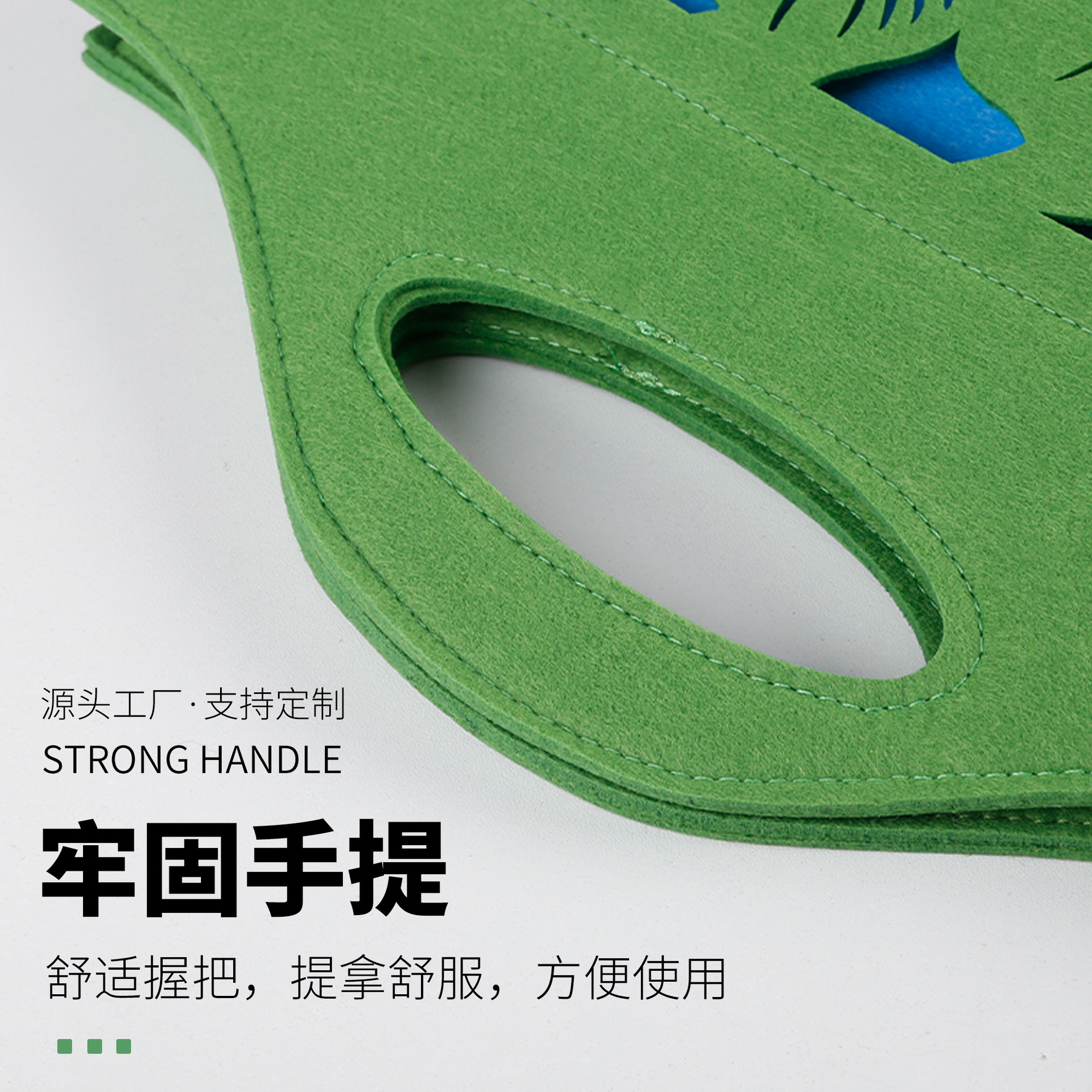 Picture of New Chinese-Style Felt Tote Bag, Large Capacity, Hollow-Out Design, National Style Felt Storage Bag