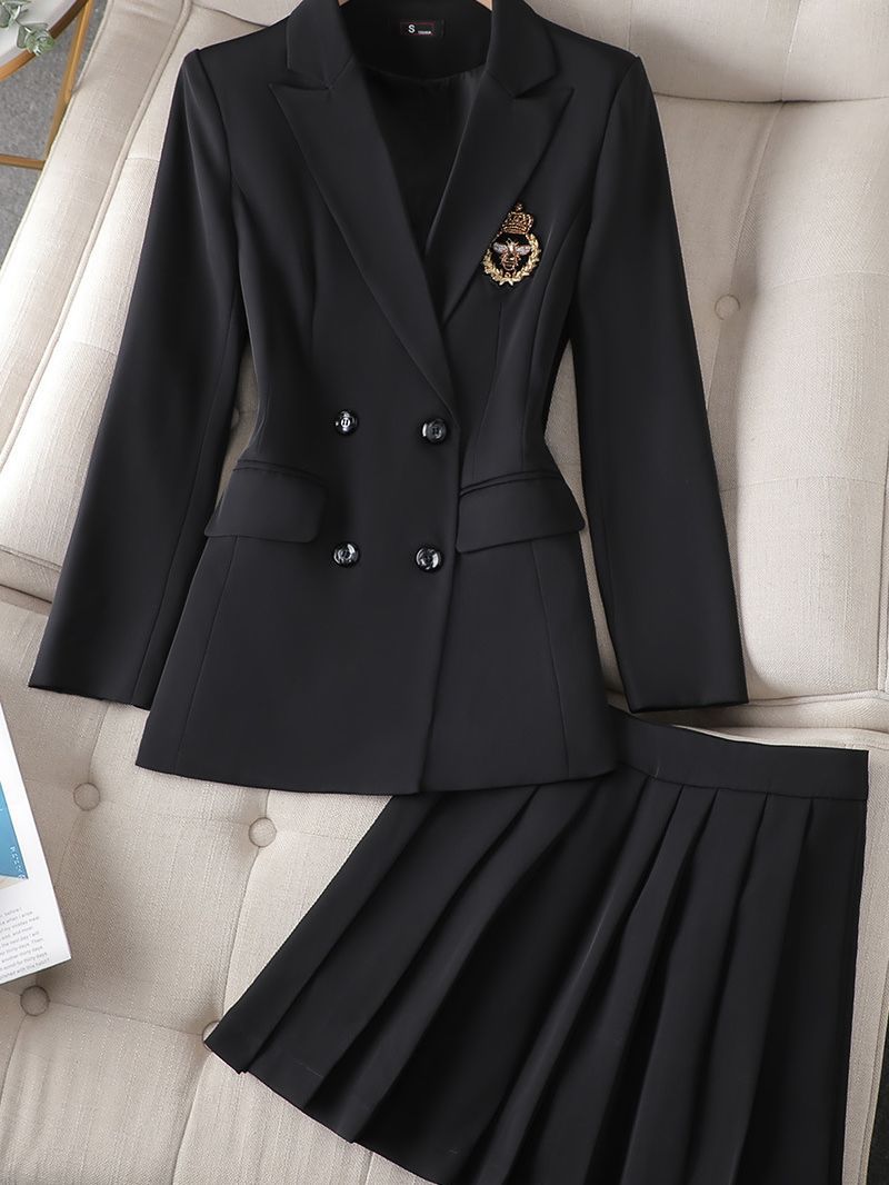 Picture of Cross-border Green Suit Pleated Skirt suit Women's Autumn New Autumn Coat Women's Elegant High-end JK Small Suit