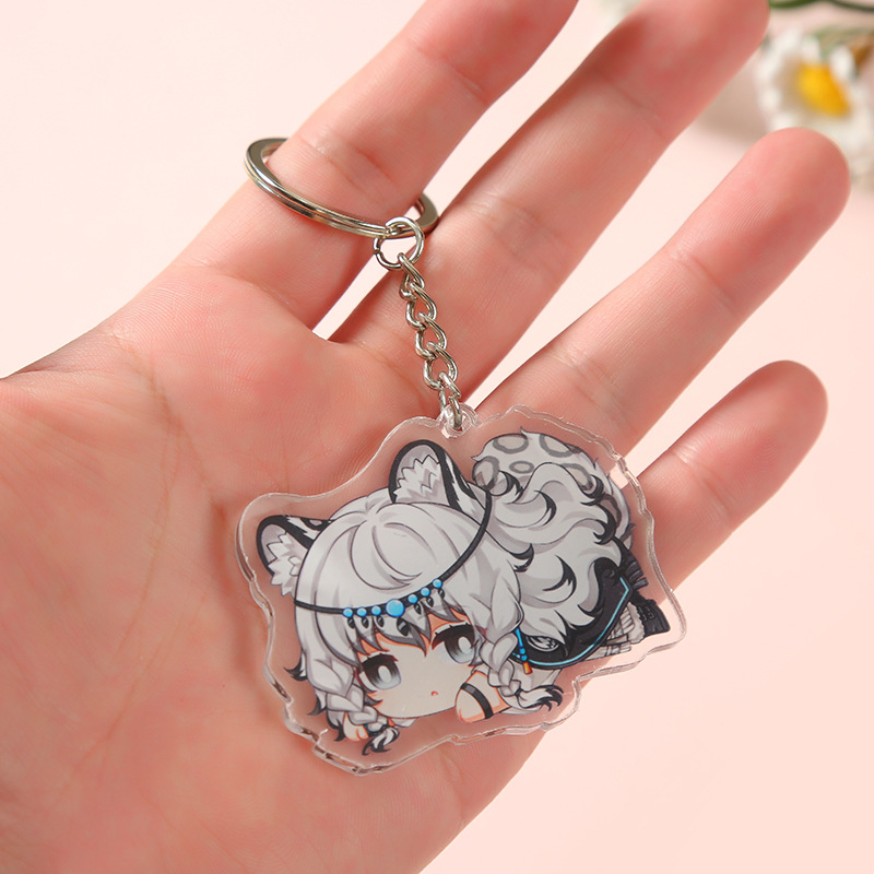 Picture of Acrylic Keychain Wholesale Creative Cartoon Animation Keychain Pendant DIY Star Peripheral Keychain