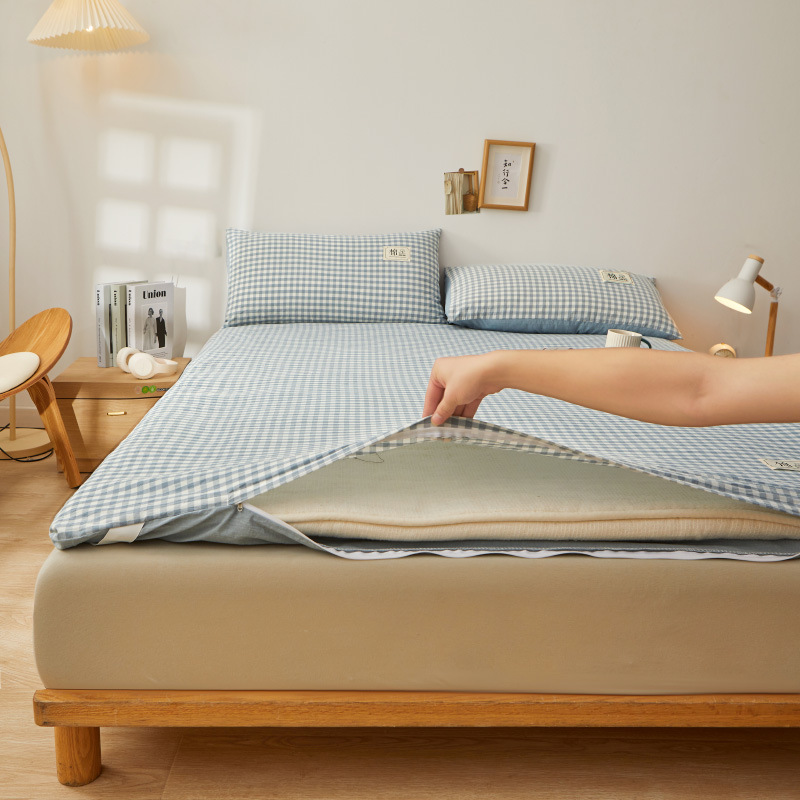 Picture of Xinjiang Cotton Mattress Removable and Washable Fish Scale Mesh Thickened Cotton Flower Mattress Student Dormitory Tatami Bedding Mat