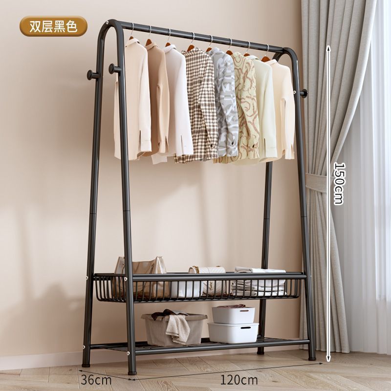 Picture of Hanging clothes rack floor-to-ceiling bedroom household coat rack simple clothes hanger drying rack indoor storage rack cooler pole