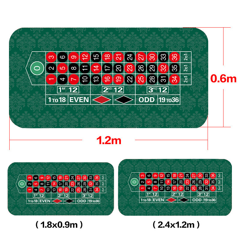 Picture of Texas Hold'Em Poker Table Mat Tablecloth Chip Poker Card Rubber Mat Round Square Tablecloth Mat Blackjack