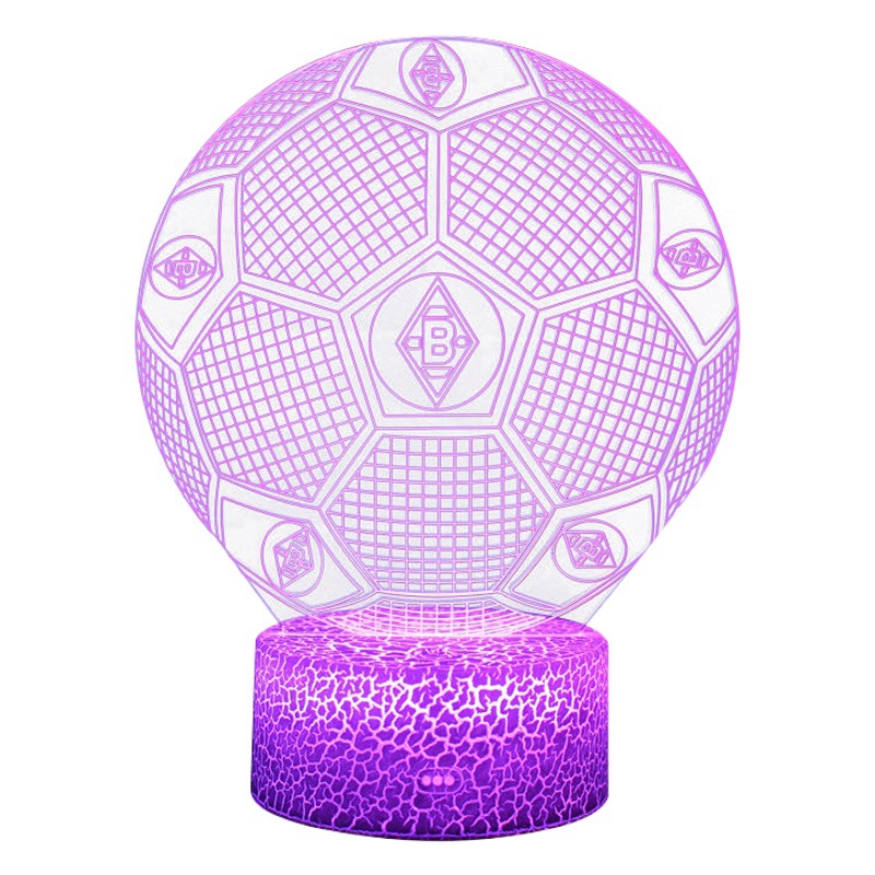 Cross-border dedicated to the five major league football club team logo 3d night light LED colorful touch remote control night light