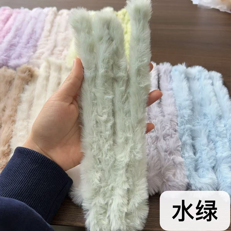 Picture of 20mm imitation rabbit hair twist stick thickened ultra-dense plush handmade DIY doll simulated puppy color wool strip raw material