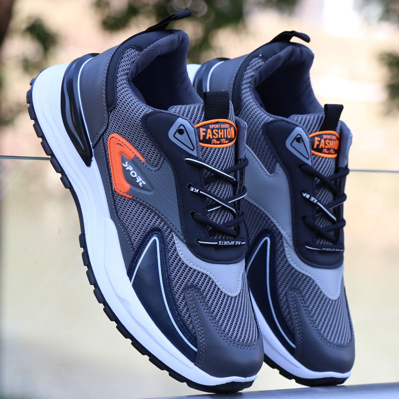 Shoes men's cross-border foreign trade sports casual shoes fly woven mesh breathable running shoes fashion light dad shoes wholesale
