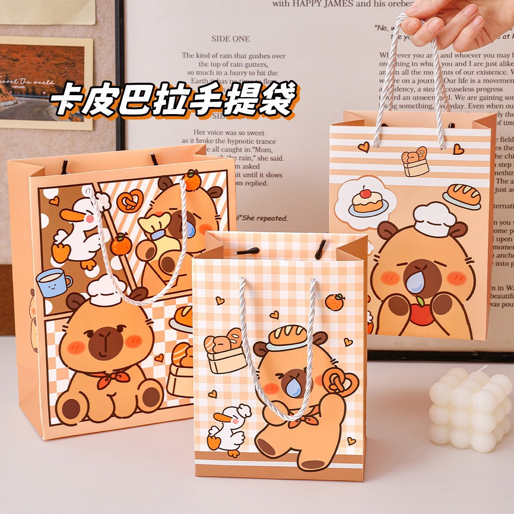 Cartoon Capybara High-value Gift Bag Student's Gift Bag for Opening Season Cute Cappibala Handbag