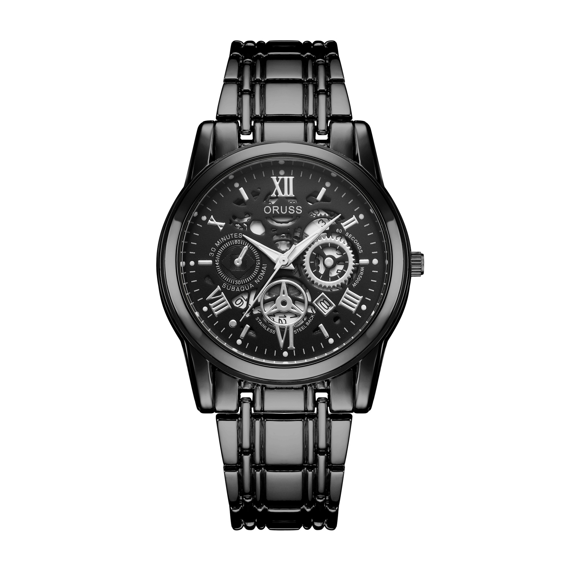 Picture of Official Movement Watch Swiss Brand Men's Watch Waterproof Men's Watch Luminous Watch Hollow-out Diamond Set Watch Calendar Fashion Watch