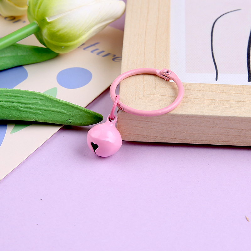 Picture of Korean Style Hyun-a Small Fresh Color Small Flower Bell Keychain Tanabata Gift Key Ring Bag Women's Hanging Accessories
