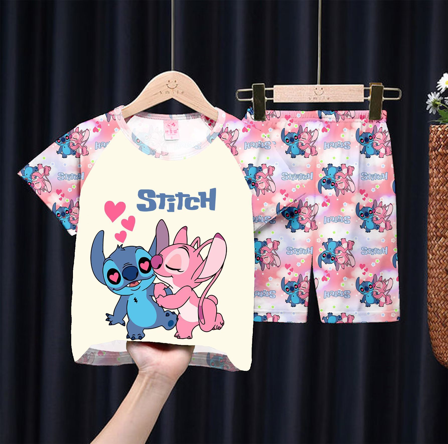 Picture of Wholesale Summer Children's Pajamas Cartoon Girls Short-Sleeved Shorts Thin Boys Casual Middle and Large Children's Suits Home Clothes