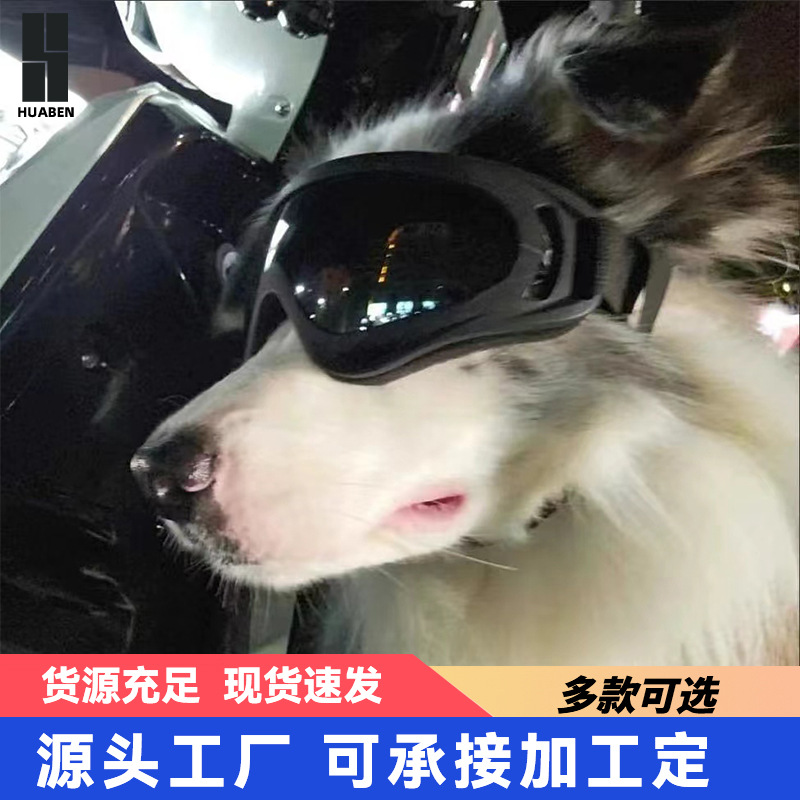 Outdoor Pet Dog Goggles Police Dog Pet Windproof UV-proof Double Strap Design Firm Goggles