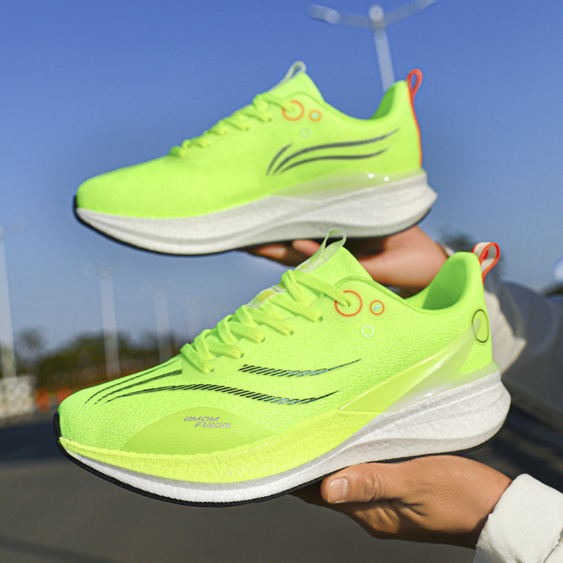 New carbon plate running shoes men's spring and autumn youth ultralight professional racing student sneakers are light and breathable
