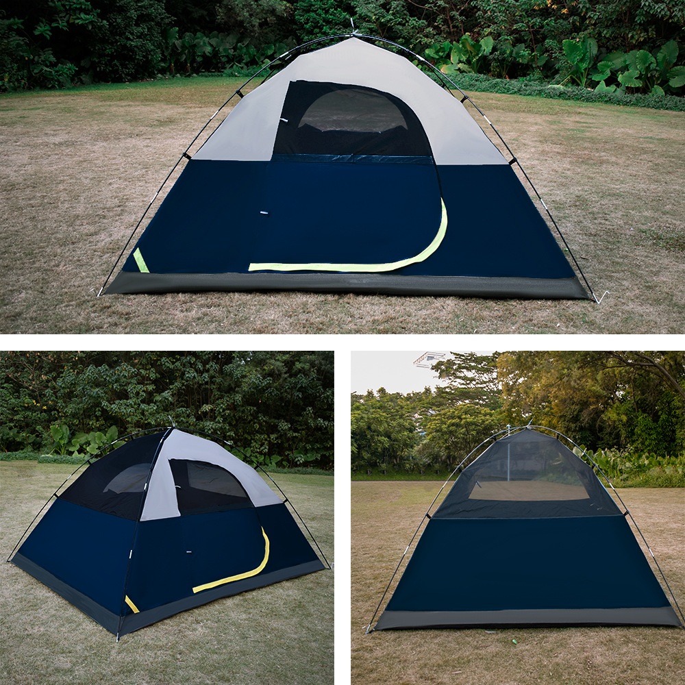 Picture of Camping Tent for 5-6 People, Waterproof, Sun-Resistant, Black Coating, Outdoor Double-Layer Large Space, Suitable for Camping Parks, Wholesale Outdoor Camping