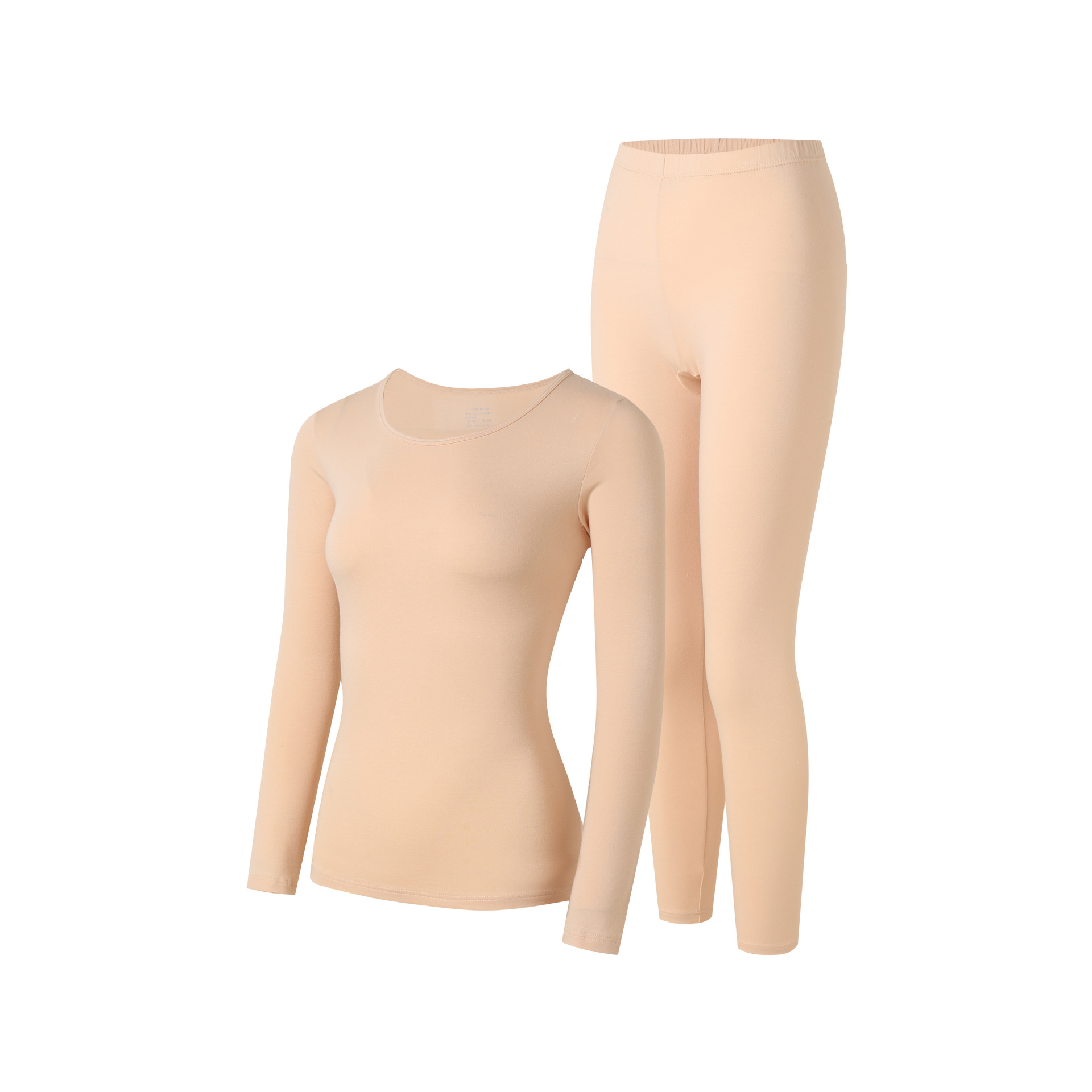 Picture of Pure Cotton Autumn Clothes and Pants for Couples, Thin Round Neck Elastic Men's and Women's Thermal Underwear Set, Women's Wholesale