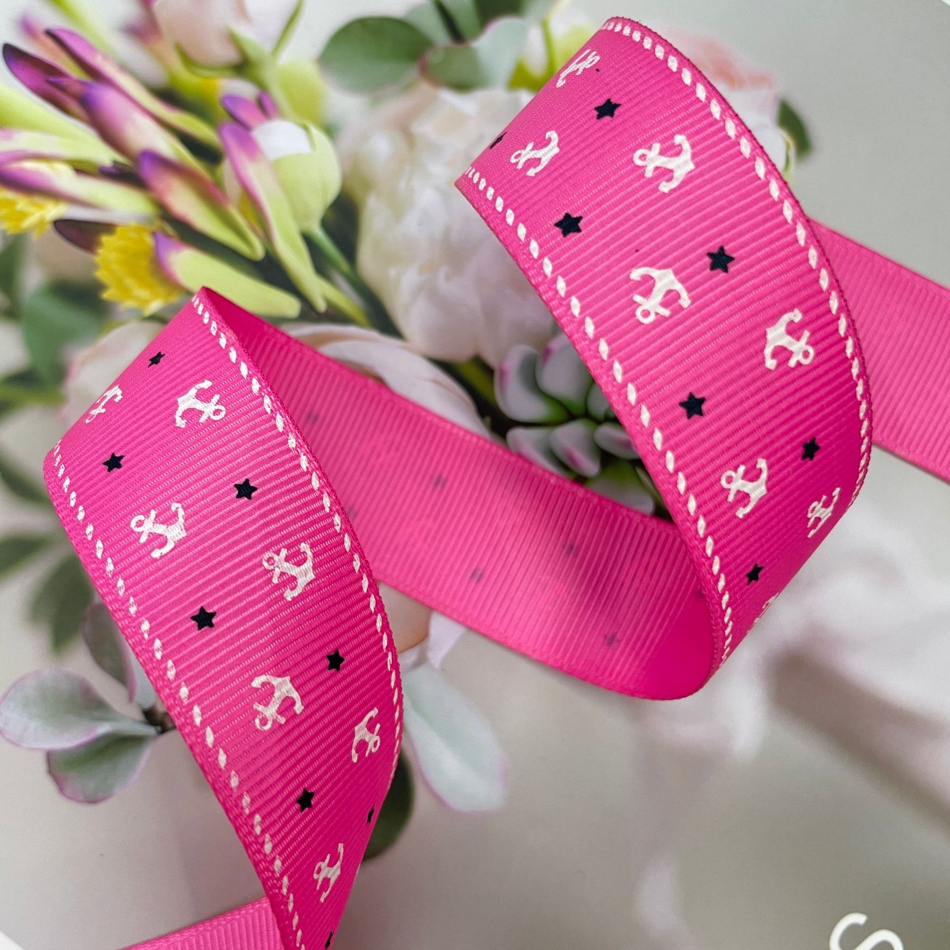 Picture of Ribbon manufacturers bow ribbon British wind Navy wind sea anchor rib printing belt wholesale