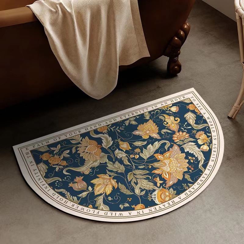 Picture of Diatom mud carpet vintage American floor mat bathroom door mat bedroom entrance mat bathroom kitchen entrance mat