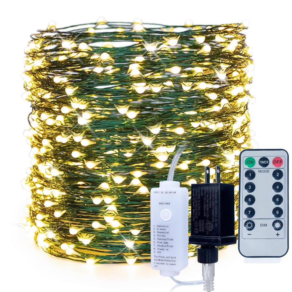 Picture of Christmas tree string lights led star decoration ambient light strip dark green copper wire outdoor waterproof Christmas decoration lights