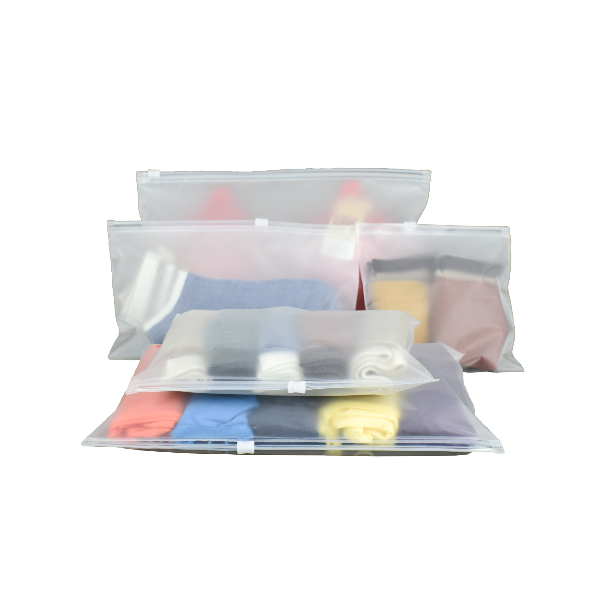 Picture of in stock Translucent Frosted Garment Packaging Bag Long Sleeve Coat PE Frosted Self-sealing Bag Garment Zipper Bag
