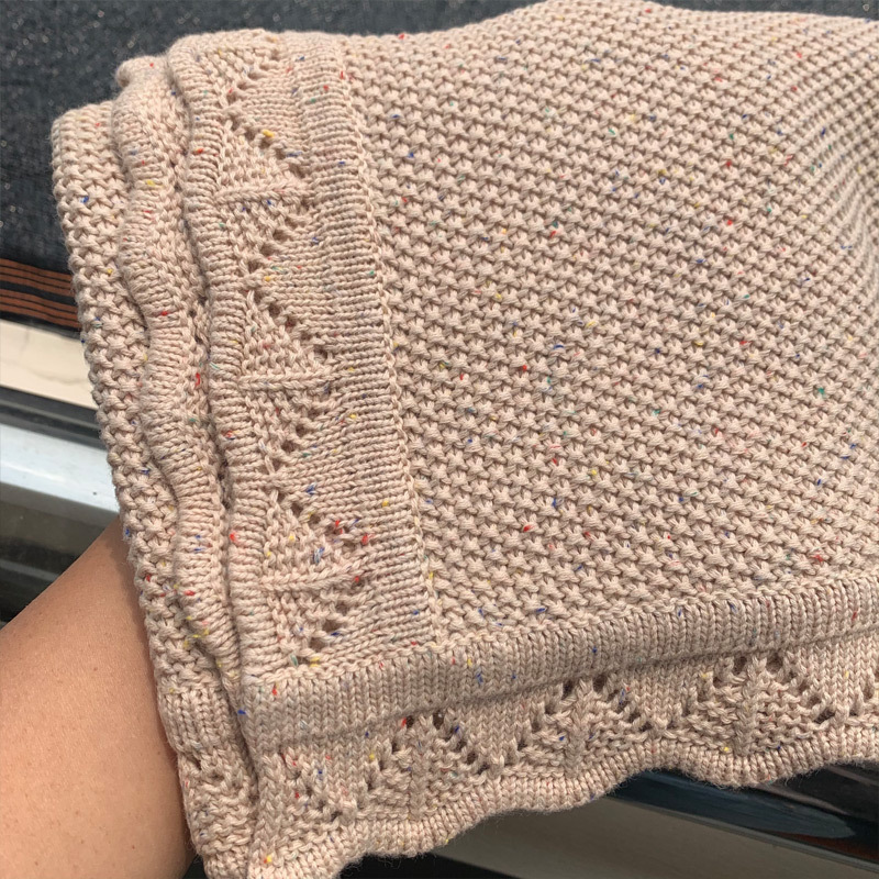 Picture of INS Foreign Trade Norway Nordic Baby Cotton Knitted Blanket Baby Blanket Push Car Blanket Baby Blanket Line Blanket