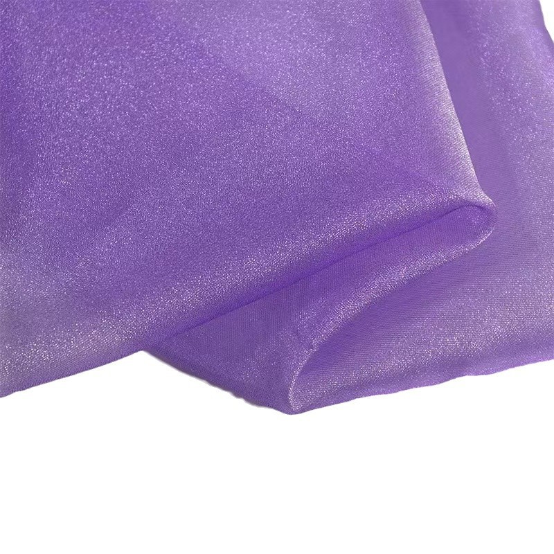Picture of Slight Hard Cloud Yarn Cloud Mist Fine Flash High Density Organza Fabric Performance Costume Tutu Skirt Wedding Dress Hanfu Fabric
