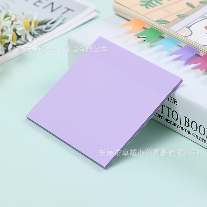 Picture of PET fluorescent notes for students to use key marks to write strong sticky plastic waterproof wrong topic transparent post-it notes