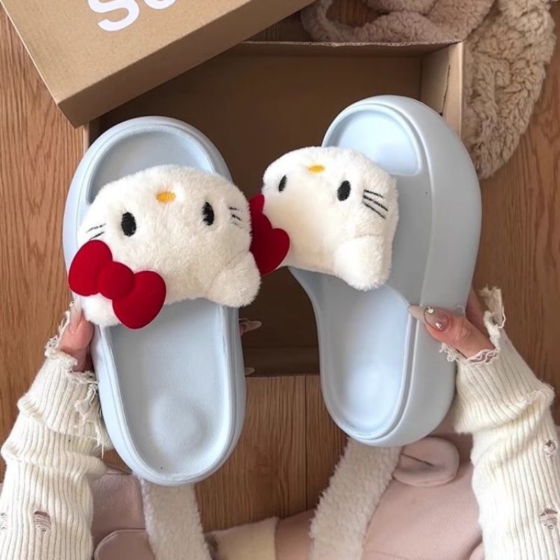 Cartoon Cute Shirley Rose Thick-soled Height-increasing Sandals and Slippers for Women's Spring and Summer Outer Wear and Shit-like Household Indoor Slippers