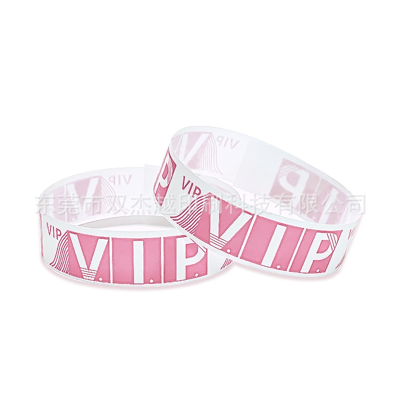 Picture of Spot disposable bracelet waterproof tear-proof identification synthetic paper exhibition admission ticket disposable wrist strap