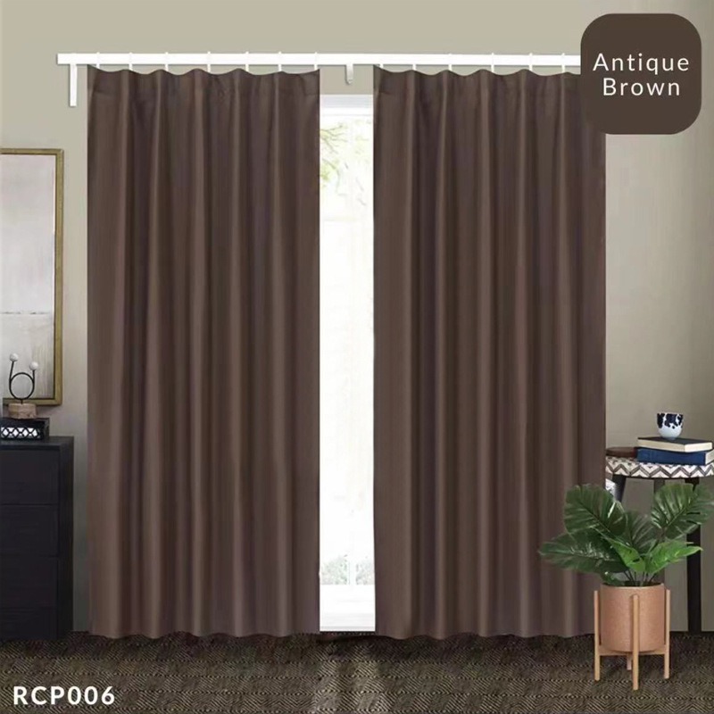 Picture of Cross-Border Southeast Asian Curtain Fabric, Polyester Window Screen, Hook-Style Curtain Fabric, Blackout and Sunshade Wholesale, Modern and Simple