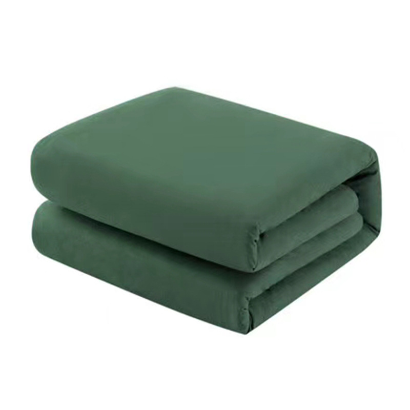 Picture of Quilt Manufacturer Dormitory Cotton Quilt Disaster Relief Emergency Hot Melt Quilt Custom Pure Cotton Quilt Army Green Single Quilt