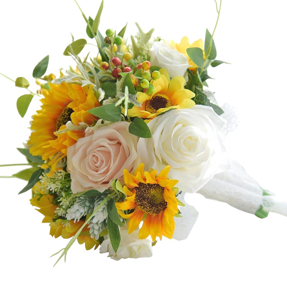 Wedding supplies 813 sunflower sunflower artificial flower rose bride holding flowers Christmas gift gift real price