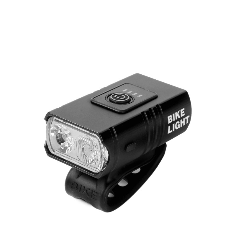 Bicycle lights dual T6 headlights USB rechargeable flashlight riding night riding power display mountain bike accessories