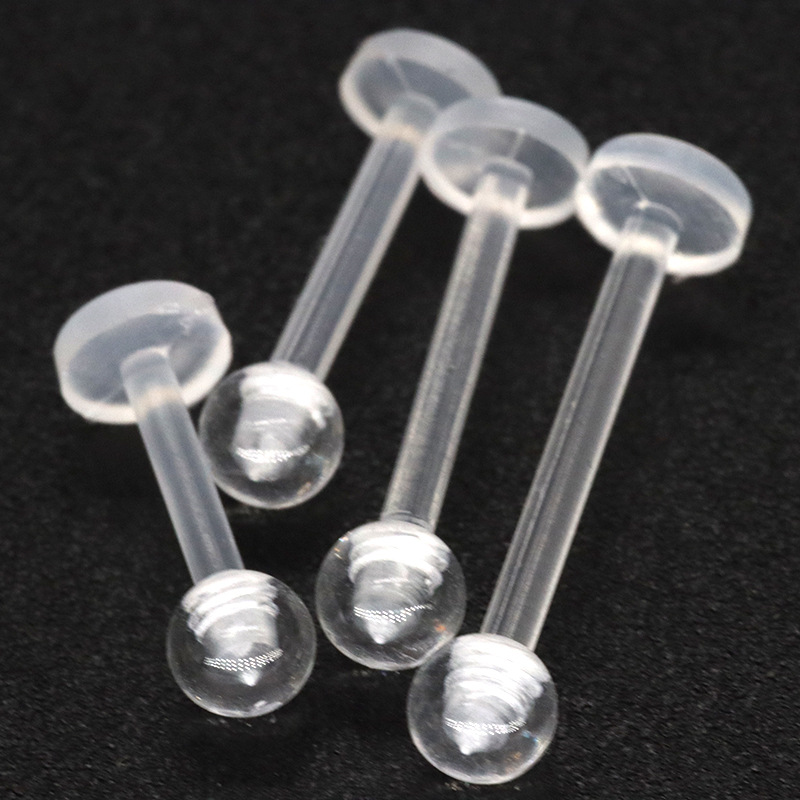 Picture of Acrylic lip nail human body perforated transparent eyebrow nail jewelry lip decoration flat bottom lip nail e-commerce nose nail wholesale