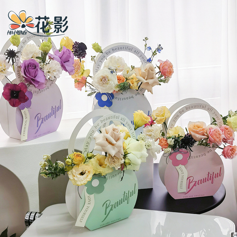 Special Offer Flower Series Portable Box Warm Spring Single Card Crystal Queen Single Bag English Letter Portable Box