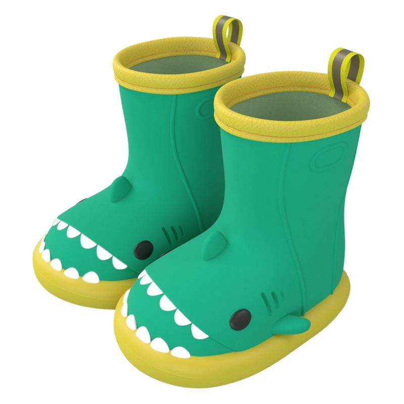Cartoon Shark Kidsren's Rain Boots, Girls' Baby Rain Boots, Kidsren's Water Shoes, Rubber Shoes, Kidsren's Waterproof Rain Boots