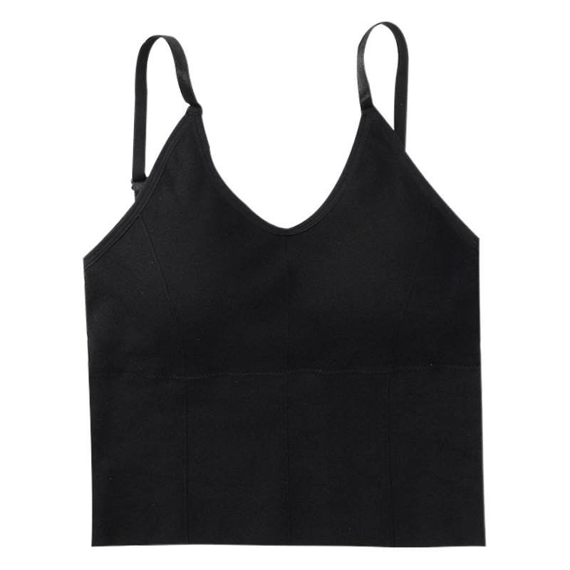 Internet celebrity long large U-shaped thread back wrapped chest tube top seamless wireless bottoming camisole sports bra