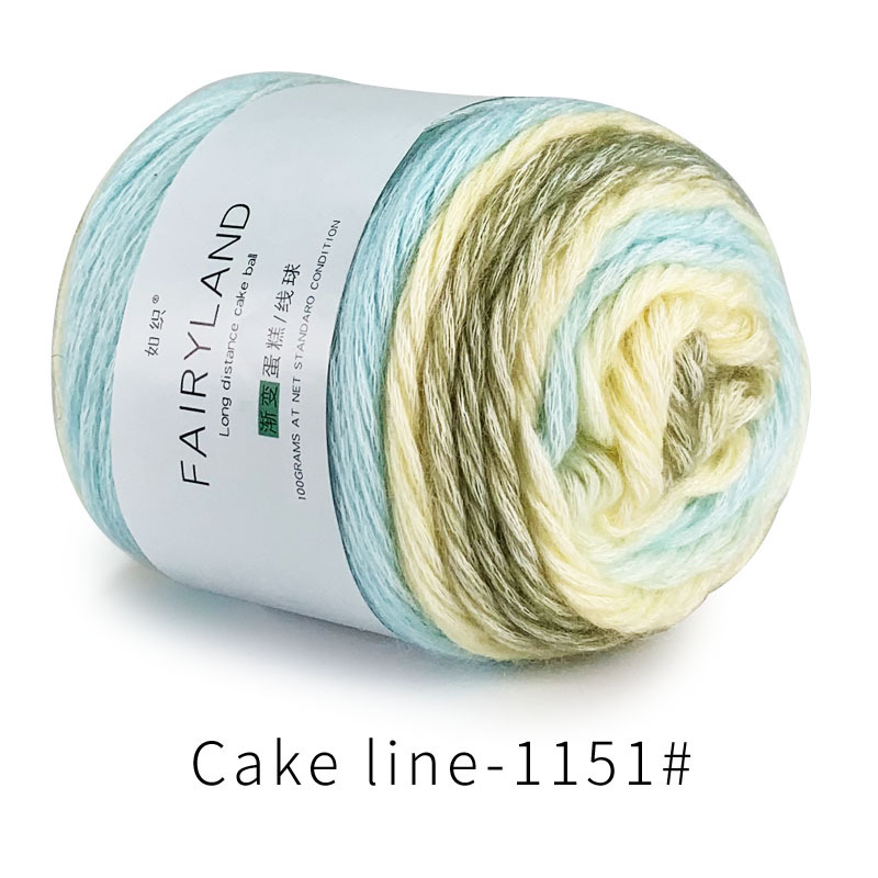 Picture of Cake line gradient segment dyed milk cotton wool ball ball scarf hat diy hand woven thread ball wholesale
