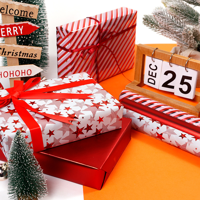 Cross-Border Foreign Trade Large Size Gift Wrapping Paper Roll Valentine's Day Christmas Birthday Gift Wrapping Paper Spot Wholesale