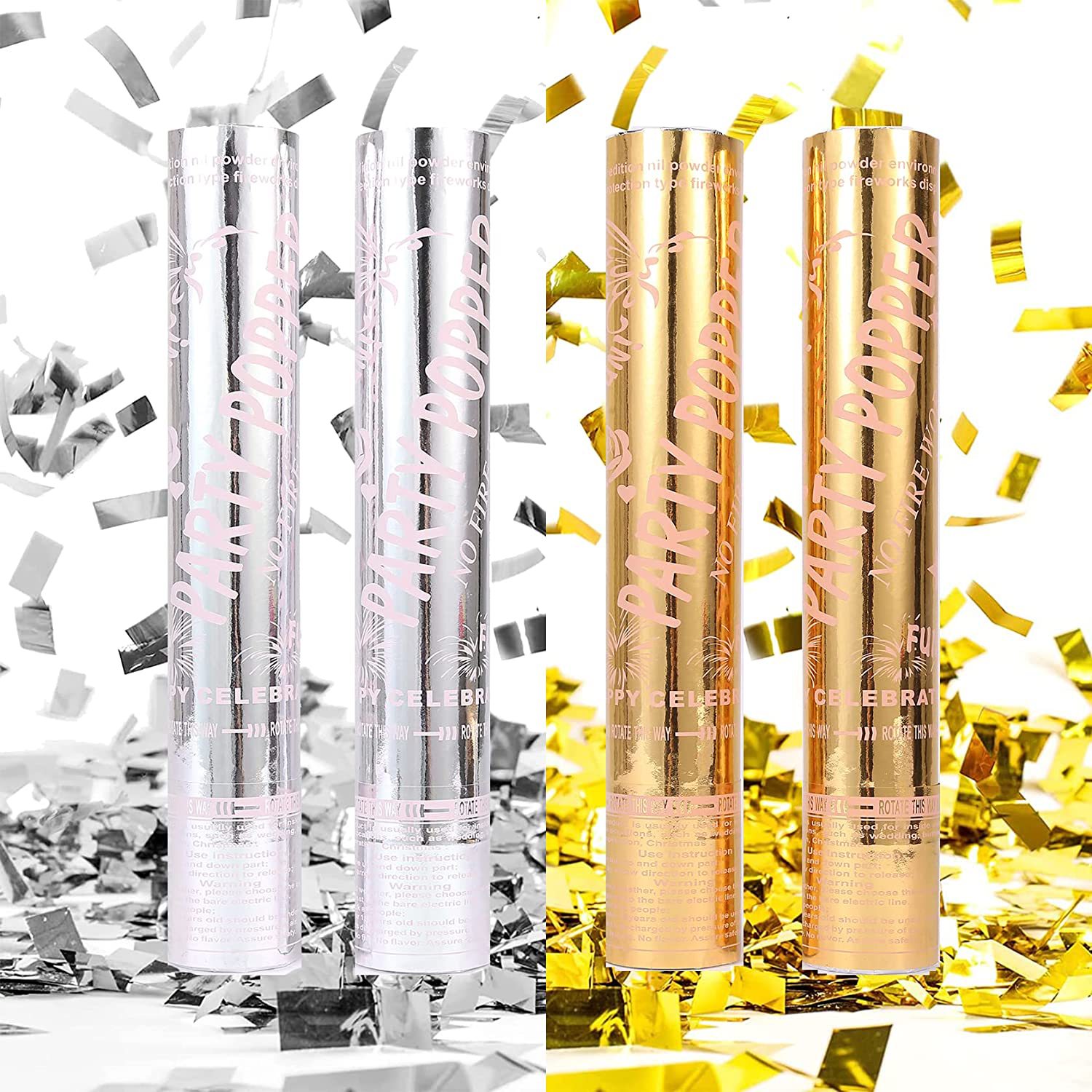 New Amazon Cross-Border silver Golden Confetti Fireworks Salute Party Confetti Poppe